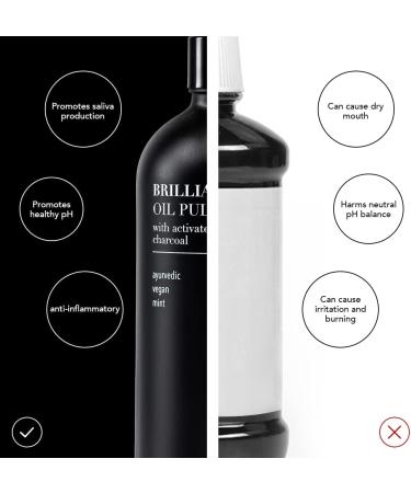 Terra & Co. Brilliant Black Oil Pulling - Natural Ayurvedic Activated Charcoal & Coconut Oil 200ml - Buy Online on GoSupps.com
