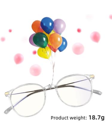 UpaClaire Anti Blue Light Glasses for Women - Transparent Frame White & Opulent Garden Design | Stylish Eye Protection International Shipping - Buy Online on GoSupps.com