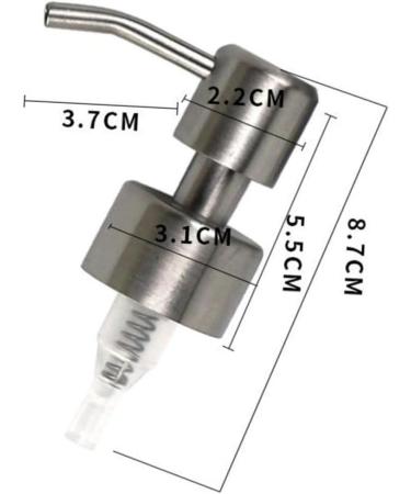 Unomor 6 Pcs Stainless Steel Cream Pump Heads - Bottle Accessories & Press Pumps for Easy Dispensing - Buy Online on GoSupps.com