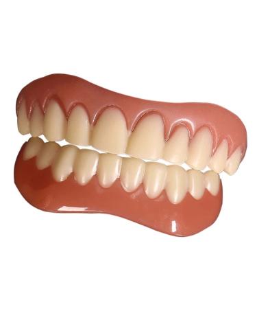 CHNLML Upper and Lower Veneer, Dentures for Women and Men, Fake Teeth, Natural Shade! Top and Bottom Veneers for Cosmetic Teeth, Protect Your Teeth