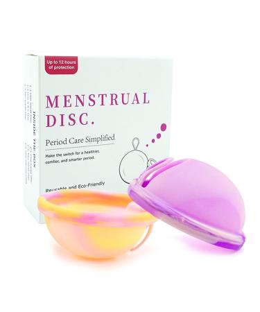 FengQ 2 pieces menstrual disc menstrual cup made of silicone menstrual cup set for sports and swimming Alternative to soft tampons (S+L) Color S+L - Buy Online on GoSupps.com