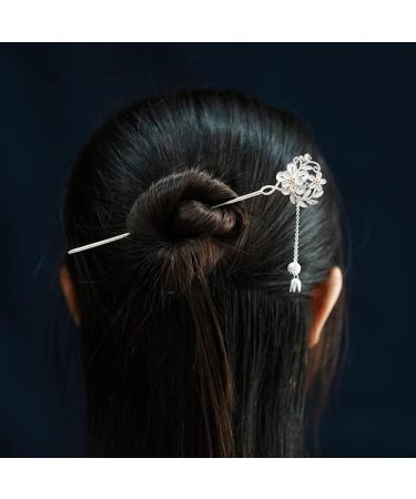 HangErFeng Silver Hairpin Hanfu Accessories Flower Butterfly Hairclip 604 - Buy Online on GoSupps.com