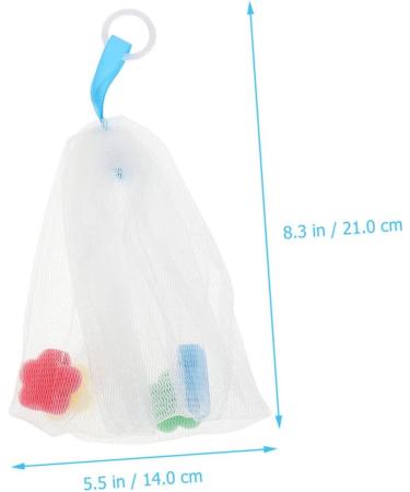Baluue 2pcs Foaming Net Soap Savers for Bar Soap African Wash Net Soap Foaming Bag Bubble Pe White 21x14x0.2cm White - Buy Online on GoSupps.com