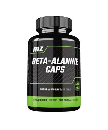 Beta Alanine 800 mg per capsule - 180 vegan capsules - 6 months supply - Amino acid supplement from MZ