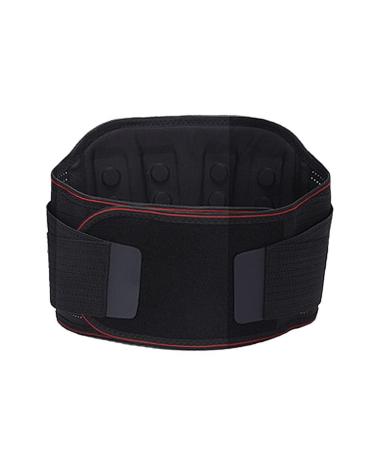Self-heated lumbar belt magnetic back belt back support belt with 24 self-heated Tourmaline magnets massager for lower pain magnetic field therapy back (color xl black