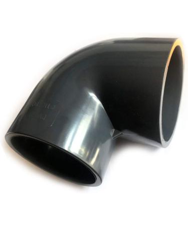 VMC 40mm PVC-U 90 Bend Fitting - PN 10 Pressure Class DIN 8063 2 x Adhesive Sleeves for Koi Pond & Garden Pond - Buy Online on GoSupps.com