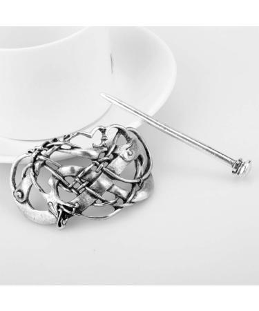 Lurrose Celtic Hair Pin - Vintage Alloy Viking Hair Clips for Women & Girls | Irish Pine Ponytail Holder - Buy Online on GoSupps.com