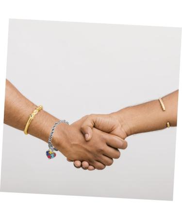 CALLARON 2 Pcs Puzzle Bracelet Miss Gift Geometry Alloy 20X2.05cm Silver - Buy Online on GoSupps.com