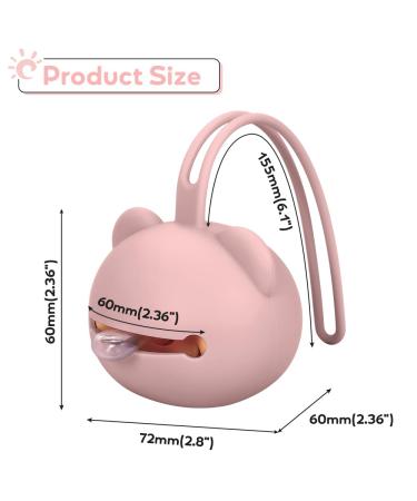 Airfish BPA-Free Silicone Pacifier Box - Travel-Friendly Baby Bear Pacifier Holder for Girls | Perfect Storage Solution for Baby Soothers - Buy Online on GoSupps.com