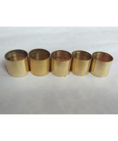 FICUS GIFT Set of 5 Solid Brass Ferrules Collars Ring Shaft Walking Stick-Spare Part Accessories for Wooden Sticks-Walking Cane - Buy Online on GoSupps.com
