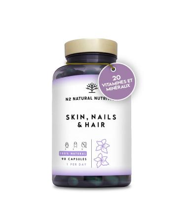 Biotin Food Supplement Hair Skin and Nail. Vitamins C E B. Minerals Zinc Magnesium and Selenium. Hair and Beard Growth Nail Care. Hair Biotin 90 Capsules. N2 Natural Nutrition