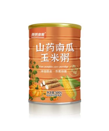 Chinese Yams Starch corn paste pumpkin corn flour Instant Corn juice Polenta Healthy Nutritious Convenient fast food Chinese Specialties Cereals (Yam pumpkin corn paste (with sugar) 2 can) Yam pumpkin corn paste (with sugar) 2 can
