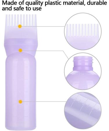 Anggrek Hair Dyeing Bottle Brush - Purple Root Comb Applicator for Shampoo Hair Color Oil - Comb Bottle Tool - Buy Online on GoSupps.com