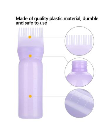 Root Comb Applicator Bottle - Hair Dyeing Tool with Brush for Barbers & Beauty Salons | Blue - Buy Online on GoSupps.com