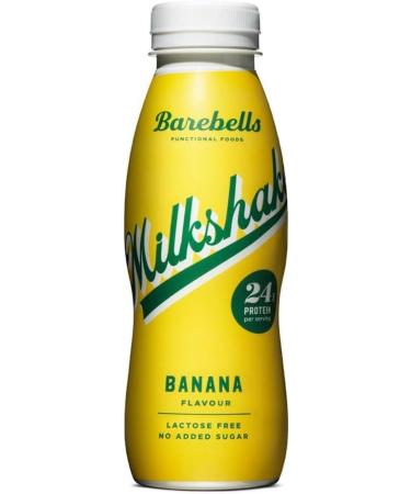 Barebelles 8 x 330ml Milkshake With Welari Thank You Card Banana Flavour Breakfast Drink Fruity Dairy Beverage (2640ml) (8pack) - Buy Online on GoSupps.com