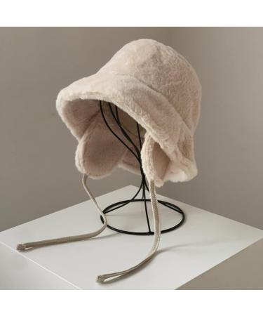 VIEWLAP Fake Fur Trooper Trapper Hat - Windproof Winter Bomber Hat for Women & Girls in Ivory - Buy Online on GoSupps.com