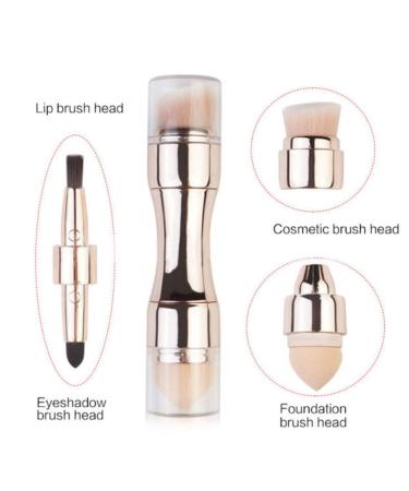 Bling Toman 4 in 1 Makeup Brush Set - Rose Gold Mini Travel Brushes - Buy Online on GoSupps.com