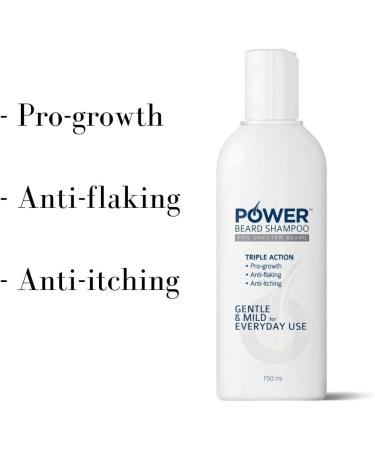 Power Beard Shampoo Triple Action 150 ml Tripleacting beard shampoo that promotes normal beard growth - Buy Online on GoSupps.com