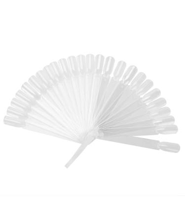 Nail display tool 32 pieces of wrong nail tip-stick manicure polier gel display exercise tools for nail polishing polishing display and home improvement-shaped false nail art (white)