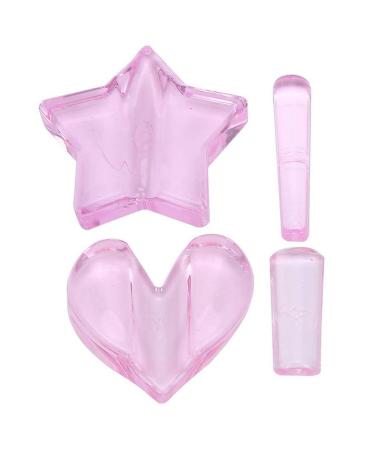 yeeplant Mini Nail Metal Bending Embossed Mold Tool Set Acrylic Diy Portable Nail Art Equipment Hollow Frame Tool 2 Pink