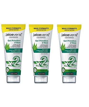 Zuccari Primitive Aloe Gel x2 – 3 x 250 ml Boxes Protects, Repairs, Idrata and Lenisce also more sensitive skin, stressata and redness