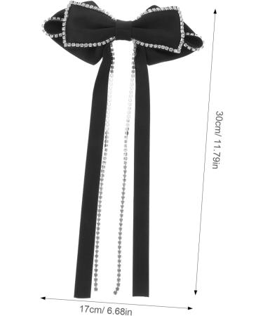 COLLBATH Bow Hairpin Women Hair Clips Hair Accessories for Teen Large Hair Bows Bow Hair Clips Hair Accessory Hair Clips for Big Hair Clips Big Hairpin Diamond Miss One Size Black - Buy Online on GoSupps.com