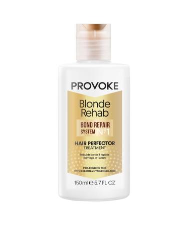 PROVOKE Blonde Rehab N0'1 Hair Perfector Repair Treatment 150ml Rebuilds Bonds and Repairs Damage in 1 Wash with a Pro Bonding Complex Keratin and Hyaluronic Acid for Blonde c hair off white