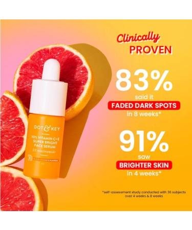 Dott & Keyy Vitamin C Face Serum 10% Vitamin C + E 5% Niacinamide Super Bright Skin 1 fl.oz - Buy Online on GoSupps.com