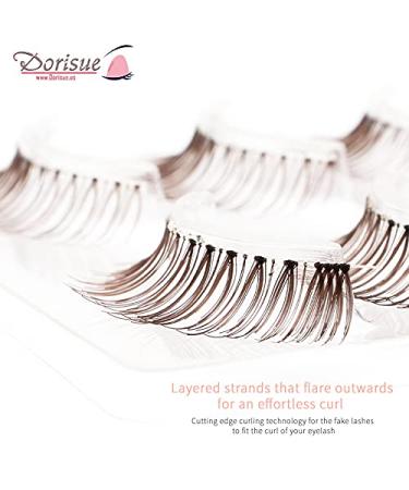 Natural 3D Brown False Eyelashes - Handmade Wispies | Light & Realistic Look | 4 Pairs Pack for Stunning Eye Makeup - Buy Online on GoSupps.com