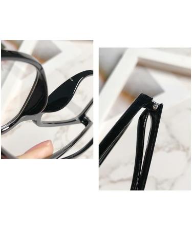PARWANA Anti Glare Oversized Computer Readers | Stylish +100 Black-Clear Reading Glasses | Anti Blue Light & Presbyopic Glasses for Eye Protection - Buy Online on GoSupps.com