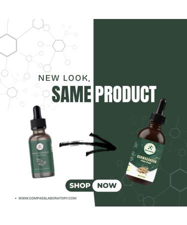 COMPASS LABORATORY Ashwagandha Liquid Drops - Mood Support and Wellness Supplement - Natural Cortisol Manager and Immune Booster - 2 fl oz - Buy Online on GoSupps.com