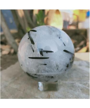 Stone Crafts Natural Black Tourmaline Quartz Crystals and Stones Specimen Polished Crystal Sphere Home Decoration Gift Natural Luster - Buy Online on GoSupps.com