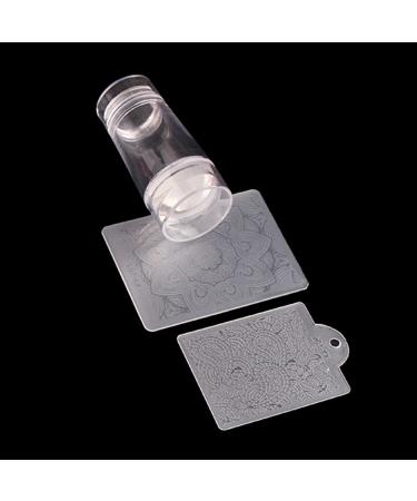 FouTP Nail Art Stamping Stamper & Image Plate Set - Clear Jelly Stamper for Transparent Nail Stamps & Scraper - Buy Online on GoSupps.com