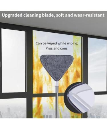 ZABEES Wash Cleaning Squeegee Washing Glass Mop Ceiling Car Kitchen Wall Flat Mop Windows Telescopic Wiper Brush With Triangle 1.1m - Buy Online on GoSupps.com