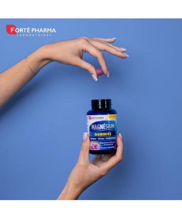 Fort Pharma - Magnesium Gummies | Stress Supplement with Magnesium Vitamins B6 and Spirulina - Anti Stress for Adults And Children From 4 Years | 45 Chewing Gums - Raspberry Flavor - Buy Online on GoSupps.com
