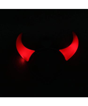 5-St Devil's Halloween Headband with LED Horns | Red Teufel Headgear for Spooky Costumes - Buy Online on GoSupps.com