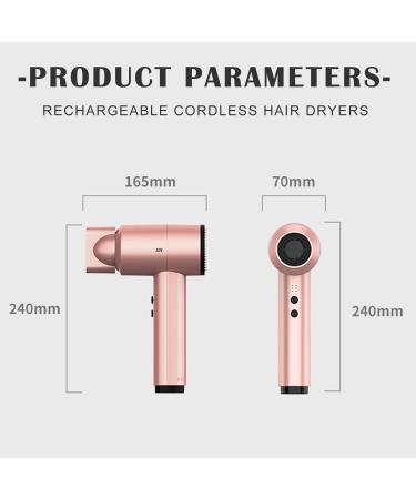 Professional Cordless Hair Dryer Rechargeable Wireless Blow Drye Hot & Cold Wind Small Hair Dryer Portable Hair Dryers Low Noise Constant Temperature Hair Care Gray Grey - Buy Online on GoSupps.com