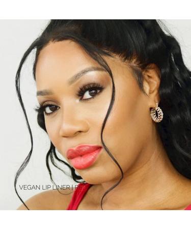 FITGLOW Beauty Natural Vegan Lip Liner Pencil with Blending Brush | Clean Beauty for Women - International Shipping - Buy Online on GoSupps.com