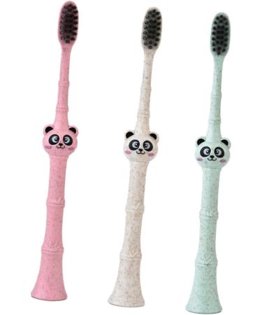 Fomiyes Kids Soft Toothbrush Set - Eco-Friendly Bamboo Coal Bristle for Children | Lightweight & Comfortable - Buy Online on GoSupps.com