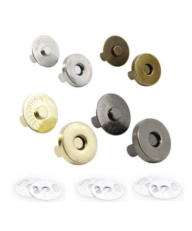 Magnetic Button Clasps Snaps Fastener Clasps for Sewing, Craft, Purses, Bags, Clothes, Leather 40 Sets(18mm-4 Colors) - Buy Online on GoSupps.com