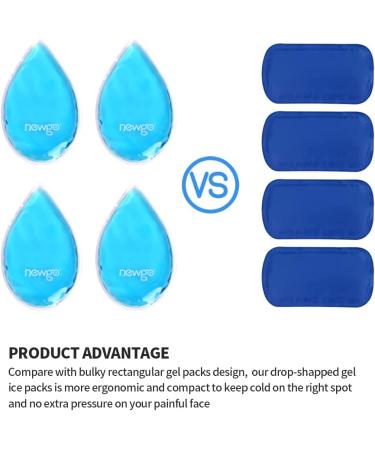 NEWGO Jaw Ice Pack for Face - 4 Gel Facial Ice Pack for Oral Surgery & TMJ Pain Relief - Buy Online on GoSupps.com