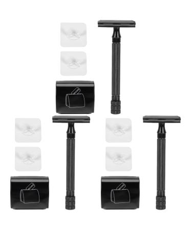 Fomiyes 3sets Tool style trimmer: trimming disposal with distance Face handle young black hair travel cliffs home shaper clipper holder side clean and old beard blackx3st 11.2x4.43cmx3pcs