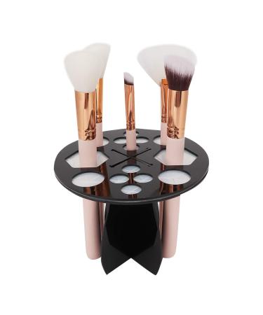 14 Holes Makeup Brush Drying Rack Cosmetic Brush Organizer Paint Brushes Dryer Holder Sturdy Makeup Brush Organizer Stand Round Multifunctional Dryer Rack for Makeup Brushes