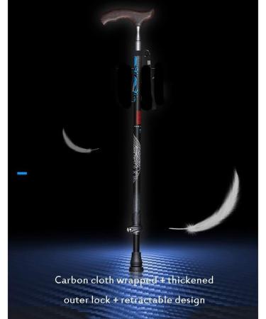 Telescopic Crutches Adult Crutches Wooden Handles Carbon Cloth Wrapped Body Beautiful and Comfortable Maximum Load-Bearing 100Kg Interesting Brown - Buy Online on GoSupps.com