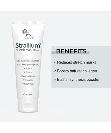 Grah Fixderma Strallium Stretch Mark Cream - Pregnancy Scar Removal and Moisturizing Cream for Stomach, Thighs & Body - 75g - Buy Online on GoSupps.com