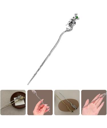 Tofficu Chinese Hair Stick Vintage Bronze Hair Chopsticks Chinese Hair Pins Hair Forks Women Hair Accessory Metal Hairpin Hair Styling Tool Silver - Buy Online on GoSupps.com