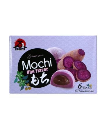 Mochi UBE Rice Cake 210g - 6 Pieces of Delicious Yam Treats | International Shipping Available - Buy Online on GoSupps.com