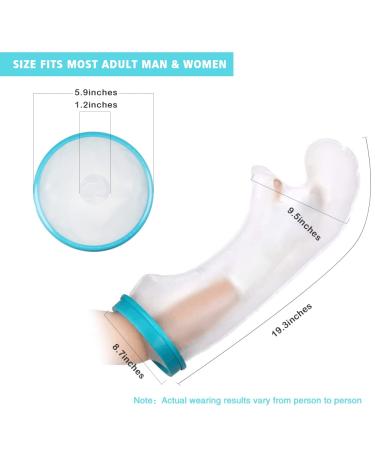 ziqing Waterproof Cast Cover Arm Kids Full Protector Cover Soft Durable PVC Arm Cast Cover for Shower/Bath/Swim (Teenager Child Half Arm) Child Arm 18''