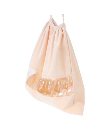 Baluue 2 Pcs Hair Dryer Storage Bag Drawstring Storage Bags with Window Travel Drawstring Bag Pvc Beige