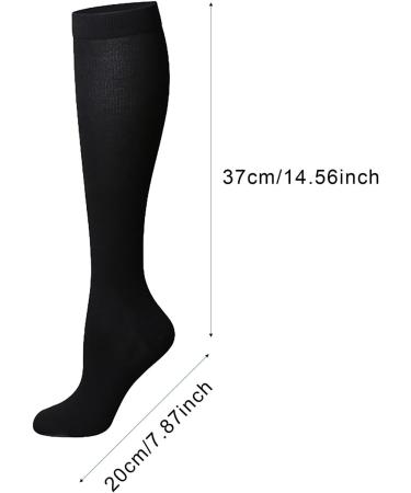 Compression Stockings for Men - 6 Pairs of Elastic Running & Sports Calf Socks - Medium Hose Black | Optimal Compression for Performance - Buy Online on GoSupps.com